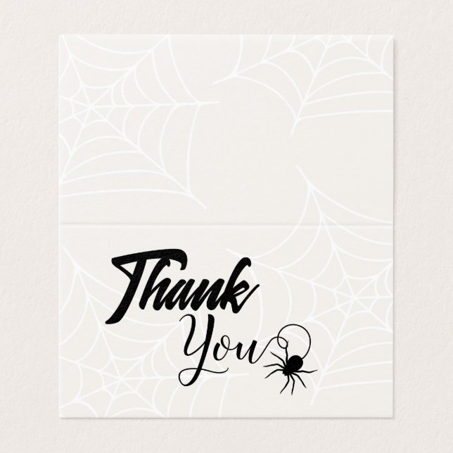 Halloween Baby Shower Thank You Card  (Outside Unfolded)