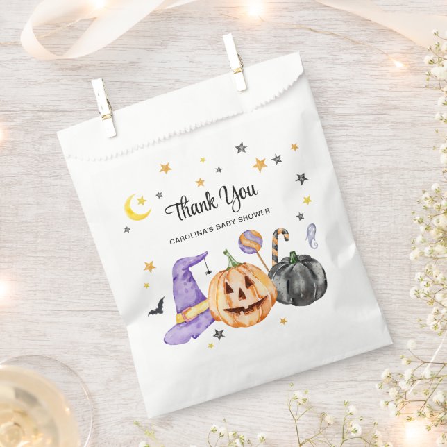 Halloween Baby Shower Thank You Favour Bags (Clipped)