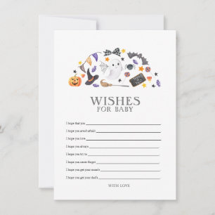 Halloween Baby Shower, Wishes for Baby Card