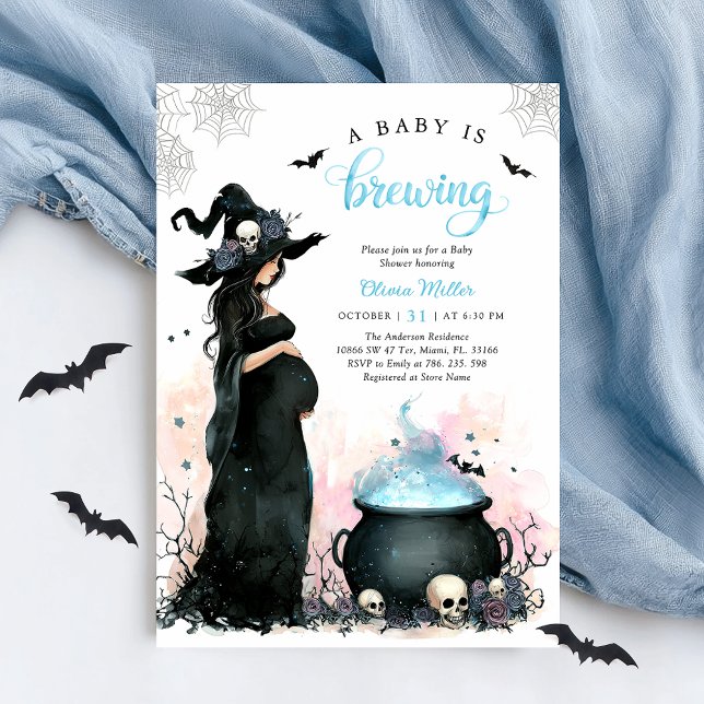 Halloween Baby Shower Witch Invitation (Creator Uploaded)