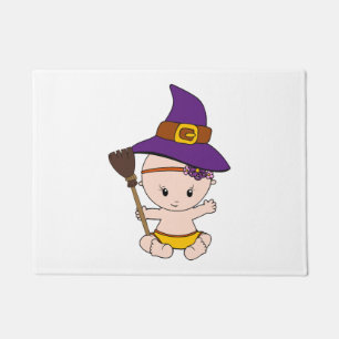 Halloween Baby Witch Funny Gift Pregnant Women Doormat
