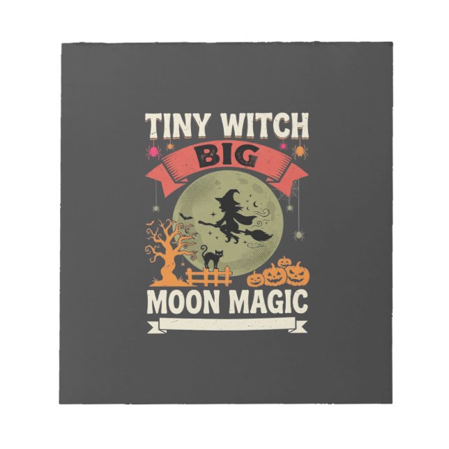 Halloween Baby Witch Moon Magic Notepad (Front)