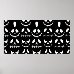 Halloween background. Seamless pattern with hallow Poster