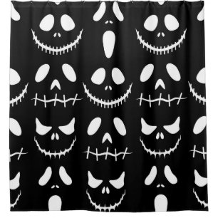 Halloween background. Seamless pattern with hallow Shower Curtain