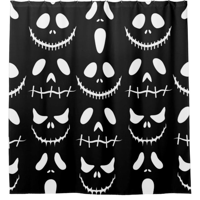 Halloween background. Seamless pattern with hallow Shower Curtain (Front)