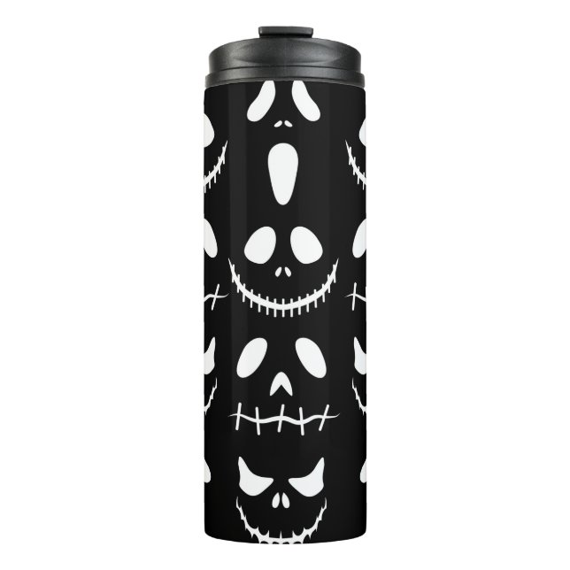 Halloween background. Seamless pattern with hallow Thermal Tumbler (Front)