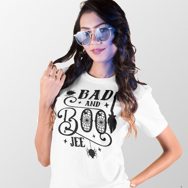HALLOWEEN BAD AND BOO-JEE FUNNY QUOTE T-Shirt (Creator Uploaded)