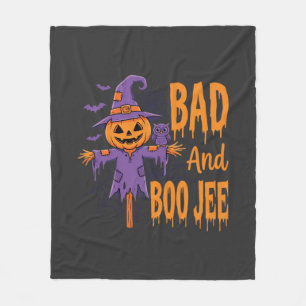 Halloween Bad And Boo Jee Scarecrow Graphic Fleece Blanket