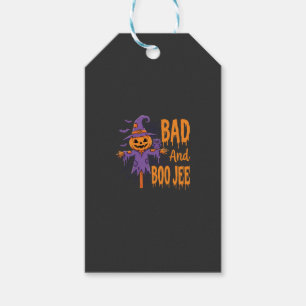 Halloween Bad And Boo Jee Scarecrow Graphic Gift Tags