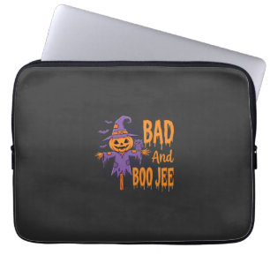 Halloween Bad And Boo Jee Scarecrow Graphic Laptop Sleeve