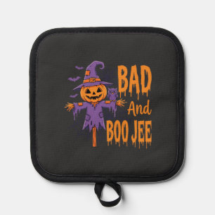 Halloween Bad And Boo Jee Scarecrow Graphic Pot Holder