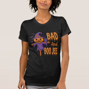 Halloween Bad And Boo Jee Scarecrow Graphic T-Shirt
