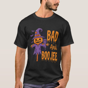 Halloween Bad And Boo Jee Scarecrow Graphic T-Shirt