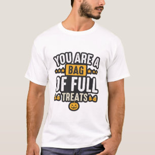 Halloween Bag Of Treats Vintage Vector Design_1 T-Shirt