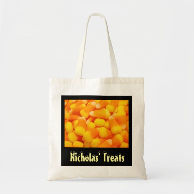 Halloween bags custom Add Child's Name Candy Corn (Front)