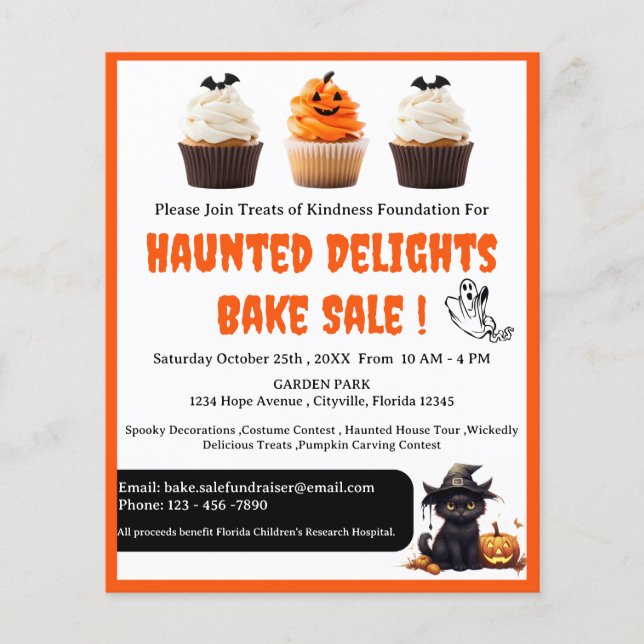Halloween Bake Sale  Flyer (Front)
