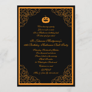 Halloween Ball Costume Party Invitation