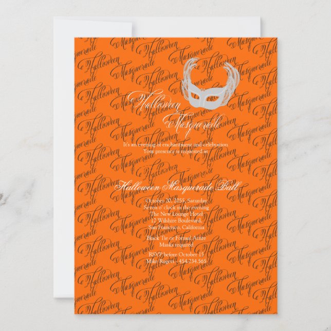 Halloween Ball Invitation (Front)