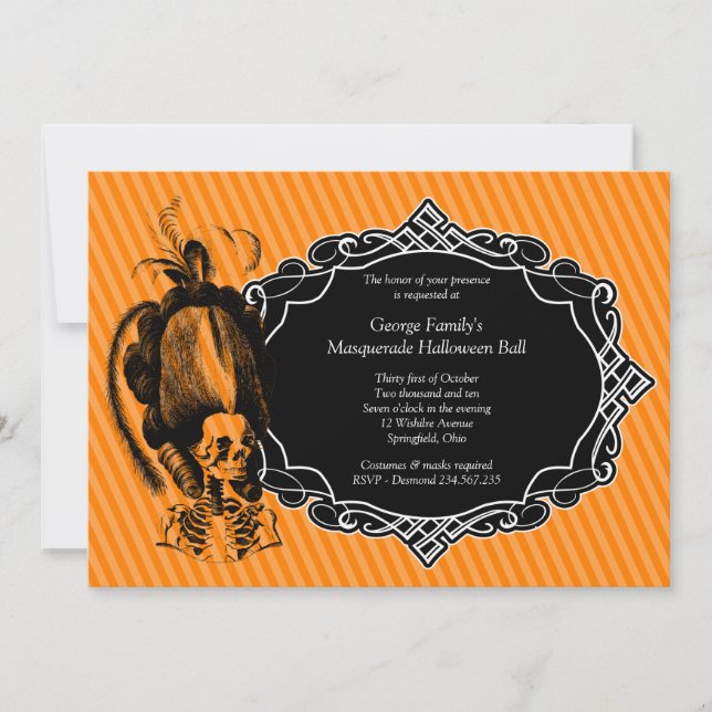 Halloween Ball Masquerade Party Invitation (Front)