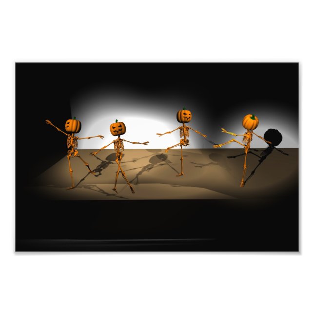 Halloween Ballet Ballet Dancing Pumpkins Photo Print (Front)