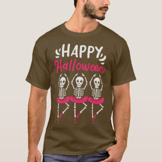 Halloween Ballet Dancer Skeleton Spooky T-Shirt