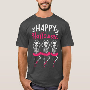 Halloween Ballet Dancer Skeleton Spooky T-Shirt