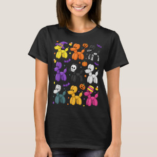 Halloween Balloon Dog Costume Pattern Cute Spooky T-Shirt