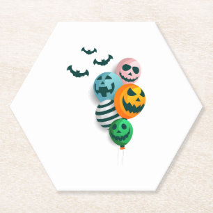 Halloween Balloons Paper Coaster