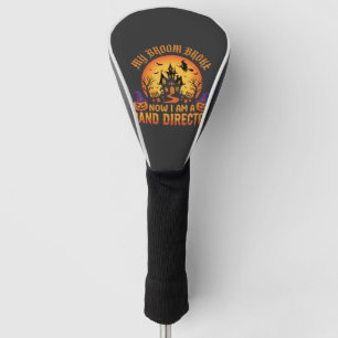 Halloween Band Director Witch Broom Haunted House Golf Head Cover