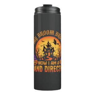 Halloween Band Director Witch Broom Haunted House Thermal Tumbler