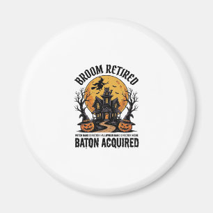 Halloween Band Director Witch Haunted House Design Magnet