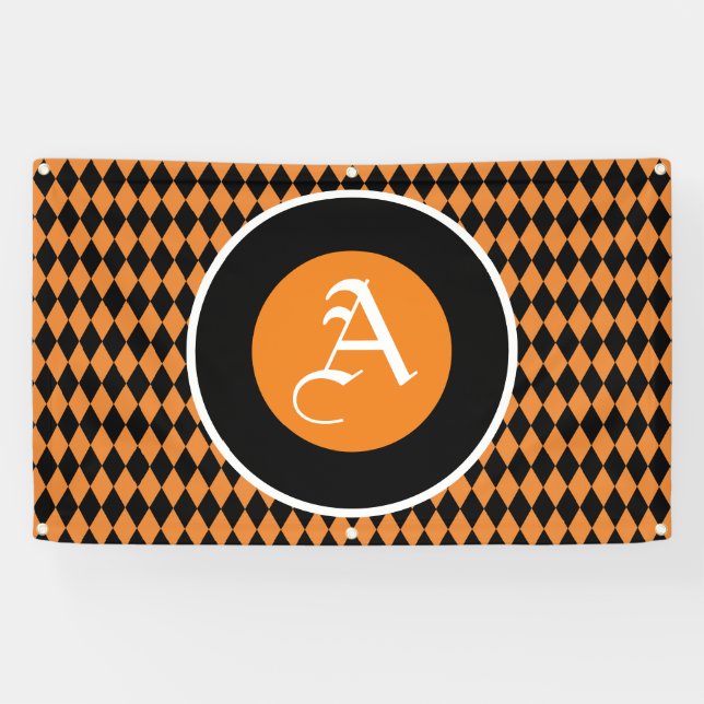 HALLOWEEN BANNER WITH MONOGRAM (Horizontal)