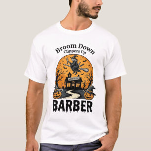 Halloween Barber Shirt Witchy Haunted Salon Pun_1