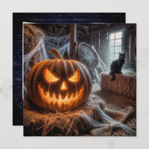 Halloween Barn Party Invitation