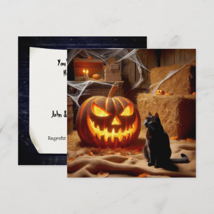 Halloween Barn Party Invitation