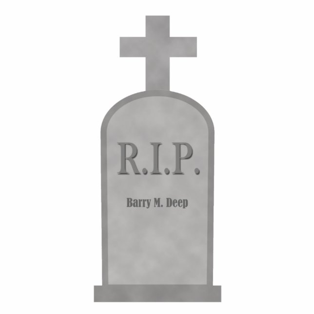 Halloween Barry M. Deep Tombstone Photo Sclupture Standing Photo Sculpture (Front)