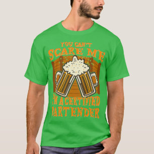 HALLOWEEN BARTENDER GHOST BEER HEADFUNNY HALLOWEEN T-Shirt