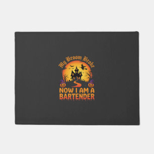 Halloween Bartender Haunted House Witch Pumpkin De Doormat