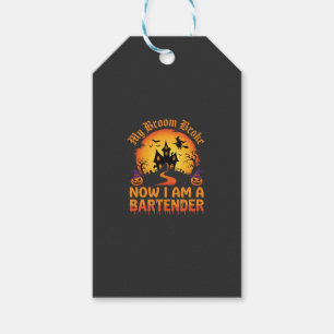 Halloween Bartender Haunted House Witch Pumpkin De Gift Tags