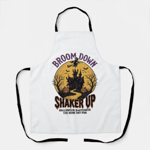 Halloween Bartender Shirt Haunted Tavern Witch Des Apron