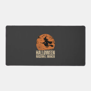 Halloween Baseball Maker Vintage Witch Graphic Desk Mat
