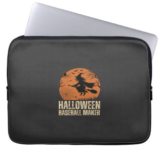 Halloween Baseball Maker Vintage Witch Graphic Laptop Sleeve
