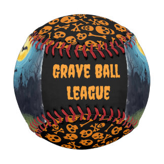 Halloween Baseball, Skeleton,Grave Ball League