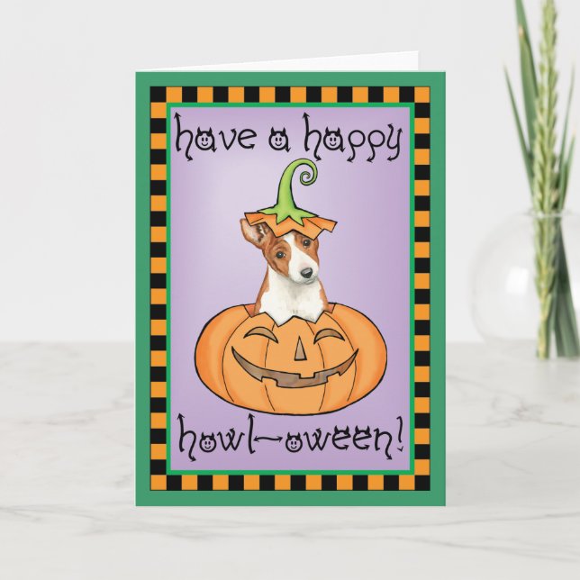 Halloween Basenji Card (Front)