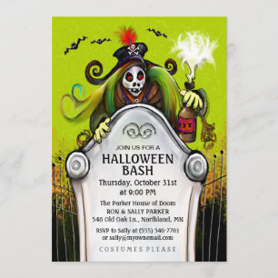 Halloween Bash Ghoulish Party Invitation