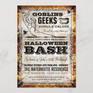 Halloween Bash Party Invitation