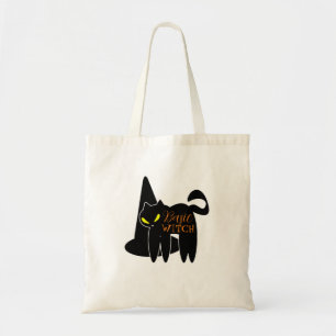 Halloween Basic Witch Black Cat  Tote Bag