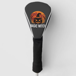 Halloween Basic Witch Pumpkin Moon Graphic Golf Head Cover