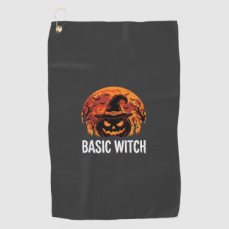 Halloween Basic Witch Pumpkin Moon Graphic Golf Towel