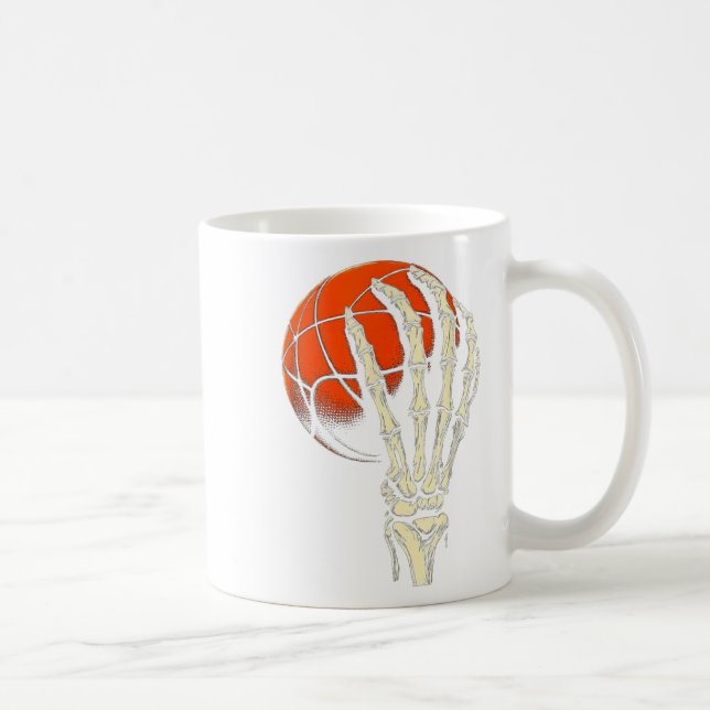 Halloween Basketball Skeleton Skull Player Men Boy Coffee Mug (Right)